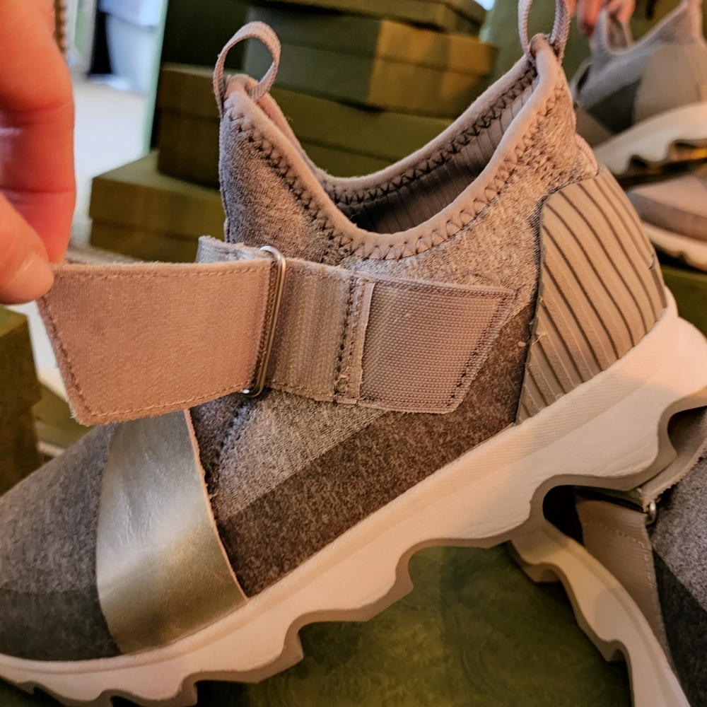 Gray and Silver Sorel 'Kinetic Sneak'  Sneakers